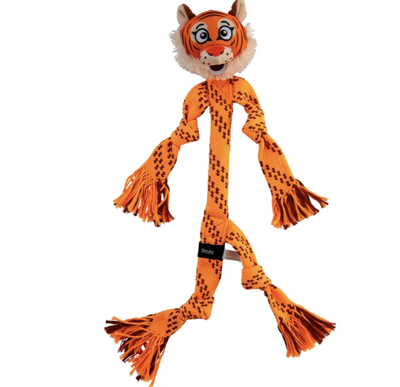 Kong Tiger Scrubz Safari Squeaker Dog Toy