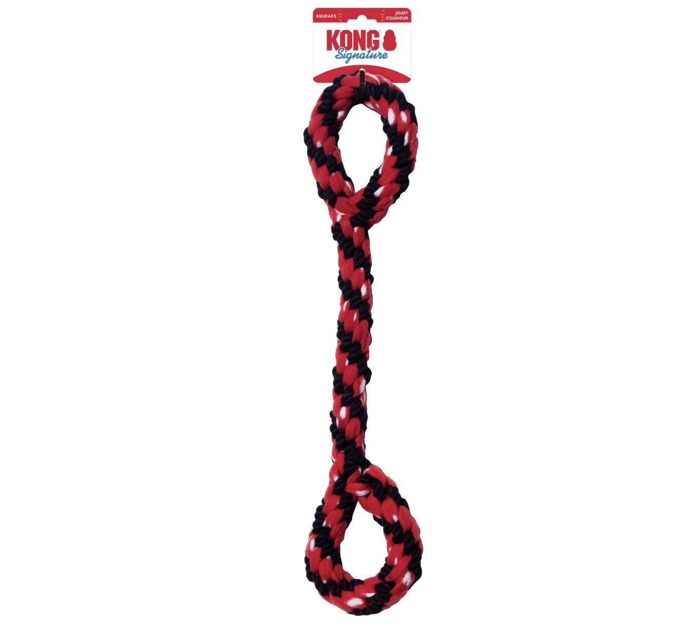 Kong Large Double Loop Braided Fleece Rope Dog Tug Toy