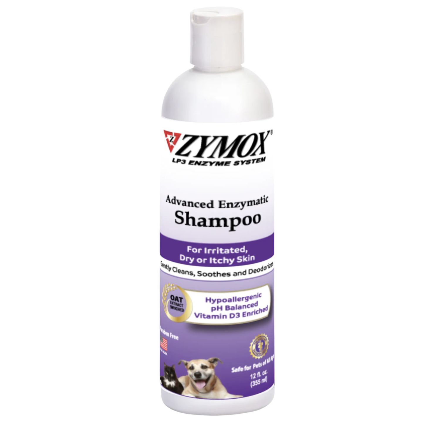 Zymox Advanced Enzymatic Shampoo for Dogs and Cats 12oz