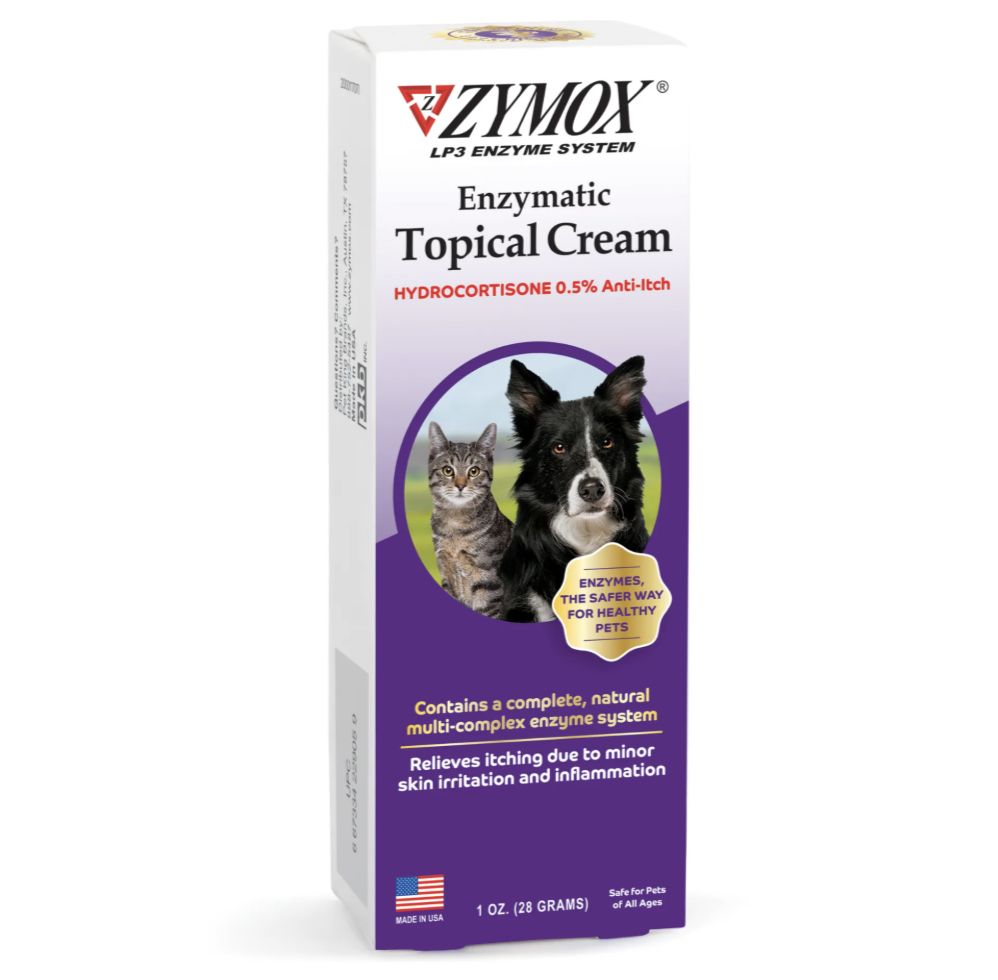 Zymox Enzymatic Topical Cream with Hydrocortisone for Dogs and Cats 1oz