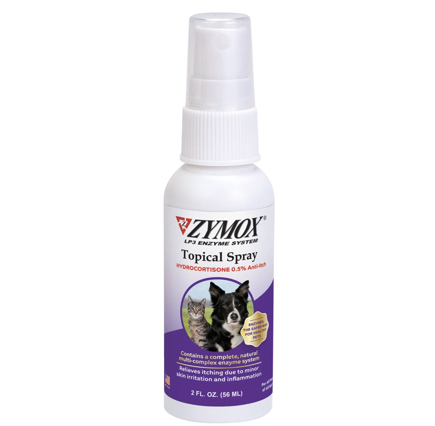 Zymox Topical Spray with Hydrocortisone for Dogs and Cats 2oz