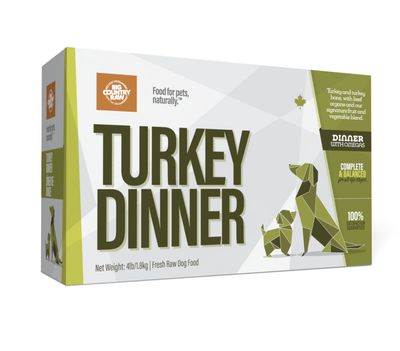 Big Country Raw Frozen Turkey Dinner Dog 4lb