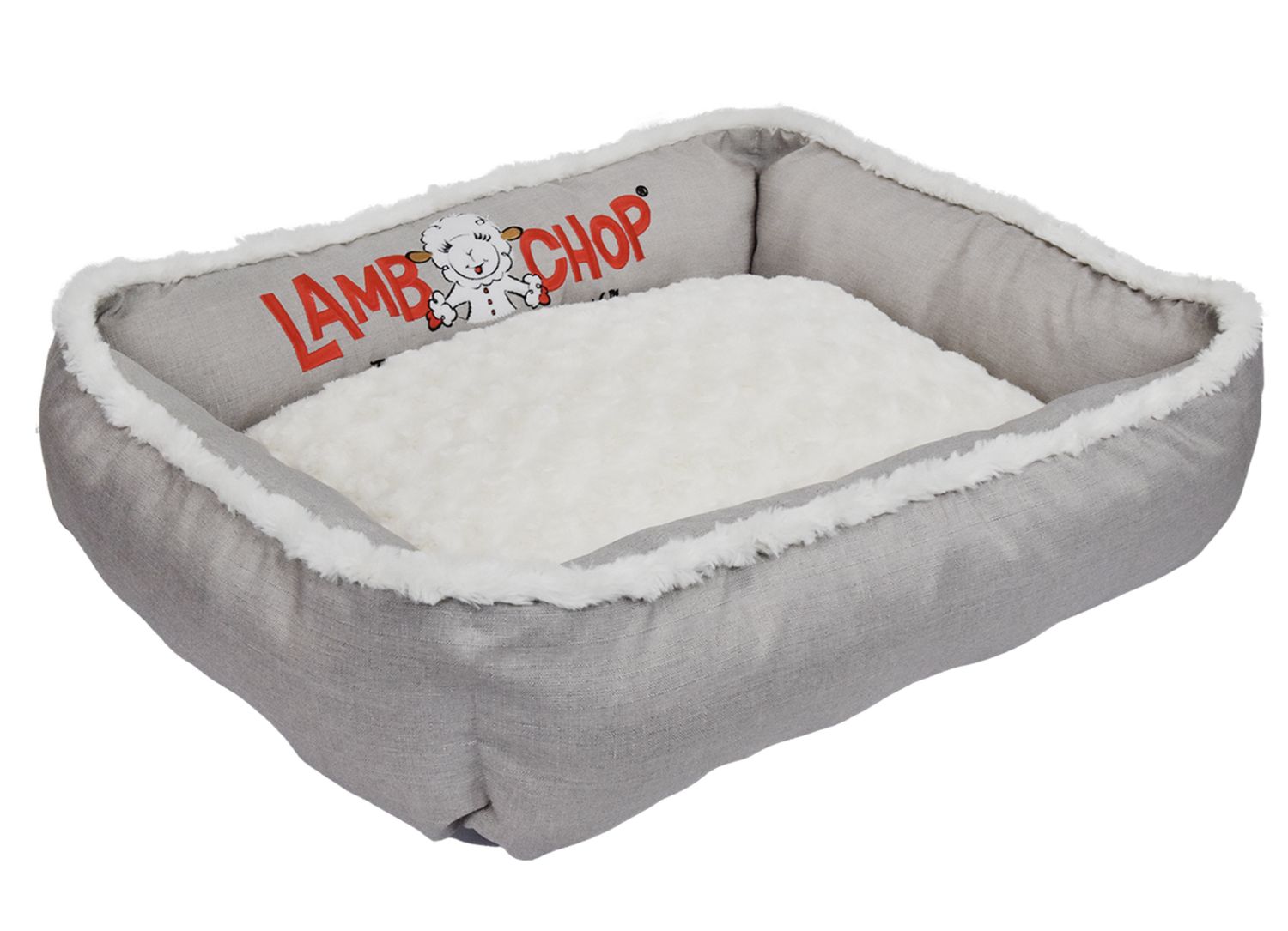 Multipet Lambchop Cuddler Bed - Gray or Tan