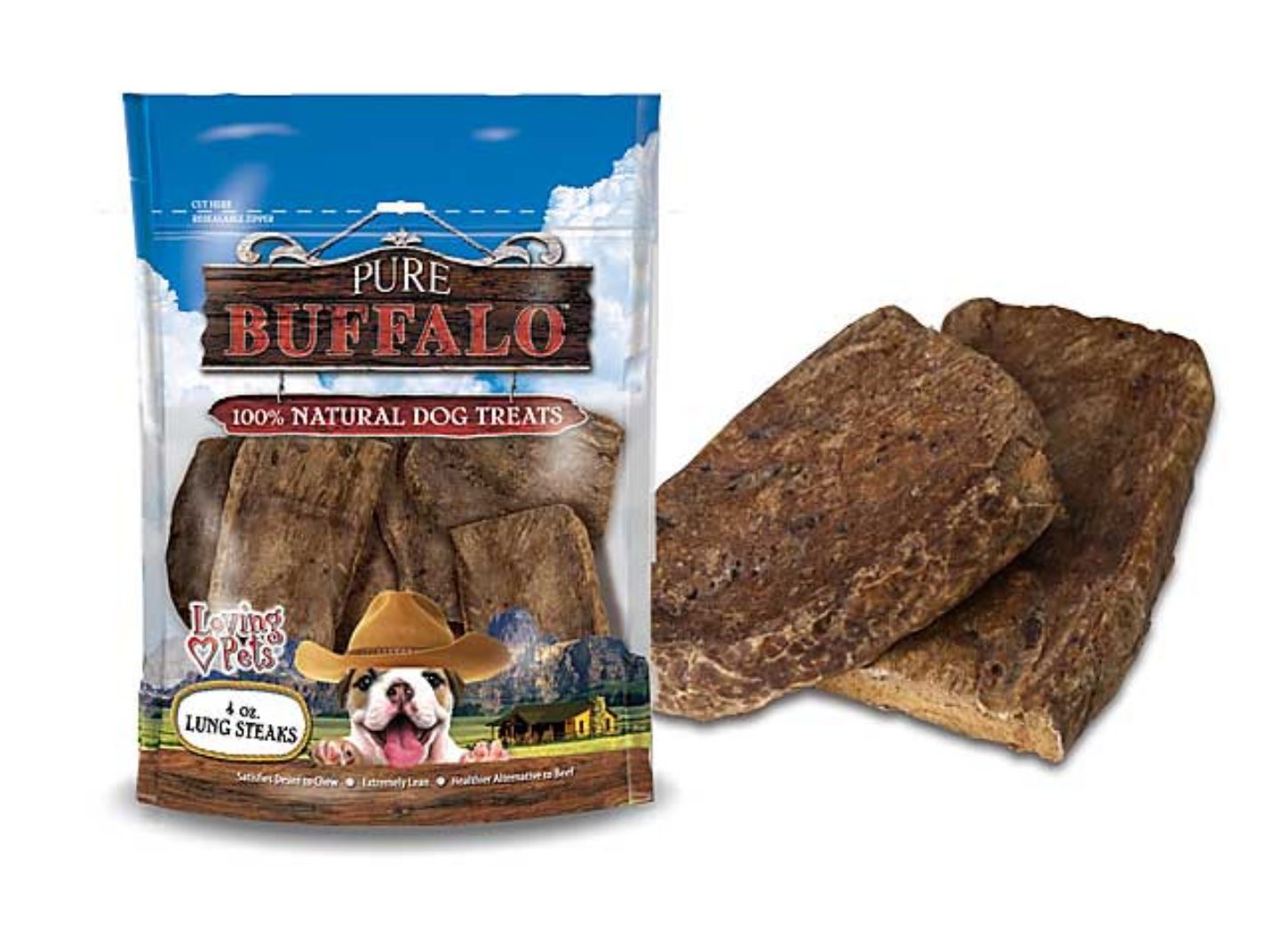 Loving Pets Lung Steak Dog Treats 4oz