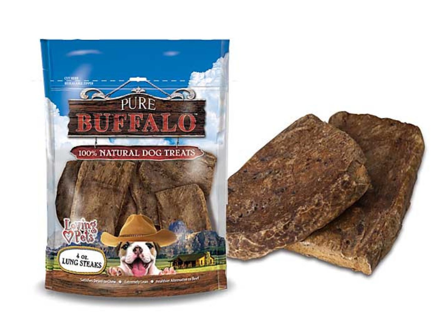 Loving Pets Lung Steak Dog Treats 8oz