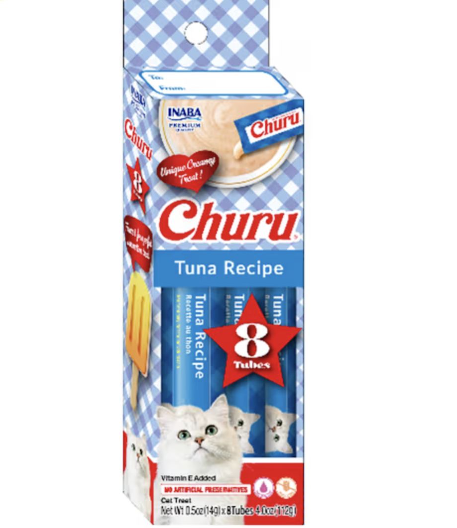 Inaba Churu Tuna Recipe Puree Treat Box- 8 pack