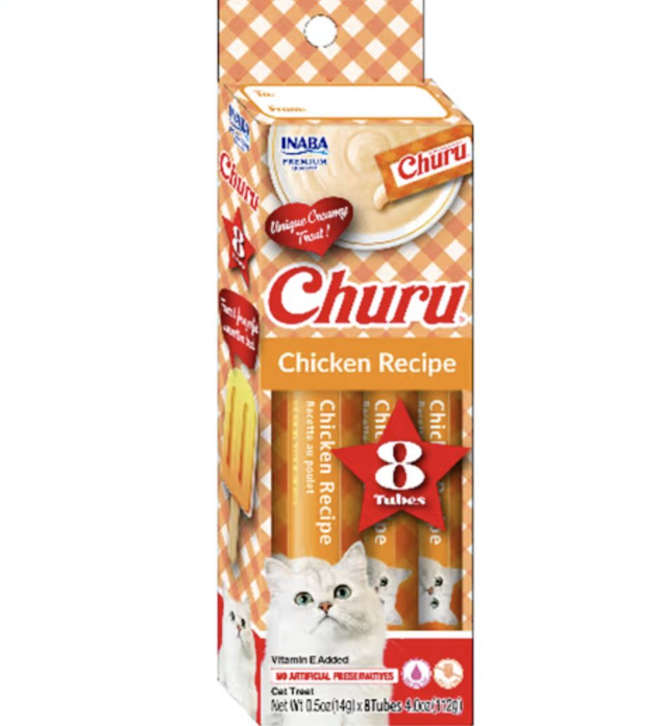 Inaba Churu Chicken Recipe Cat Treat Box- 8 Pack