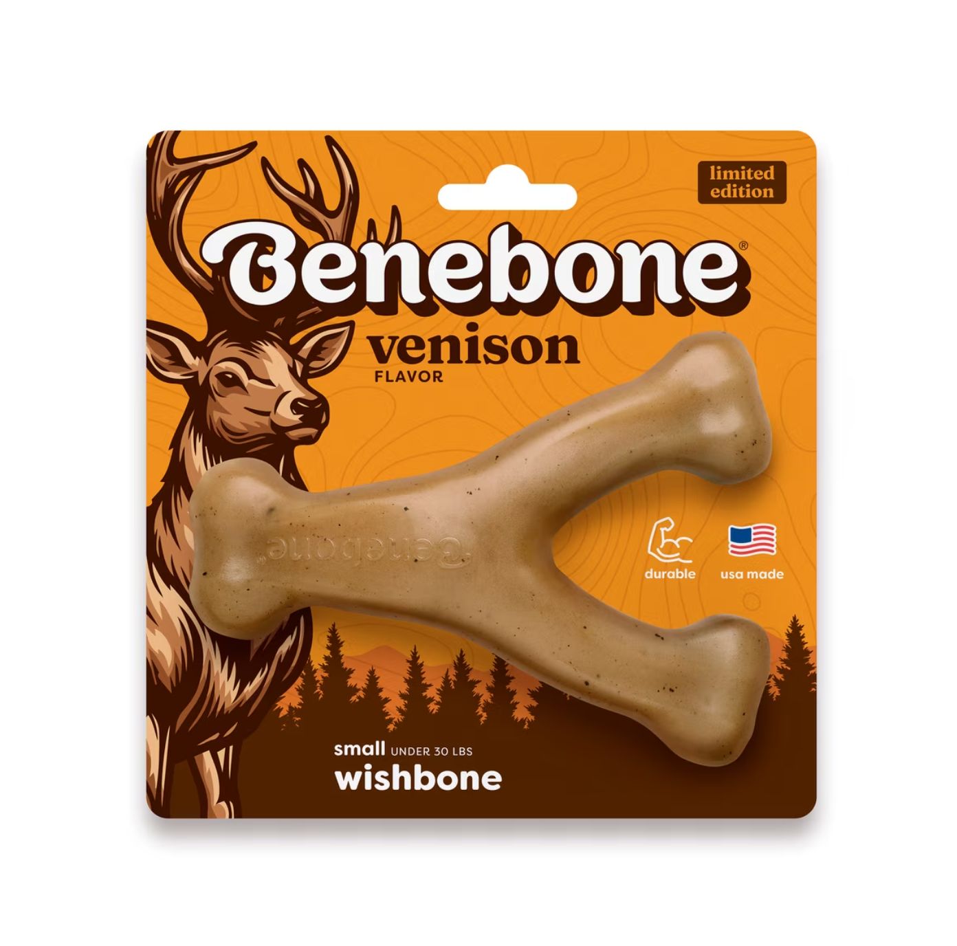 Benebone Wishbone Venison Chew Toy - S