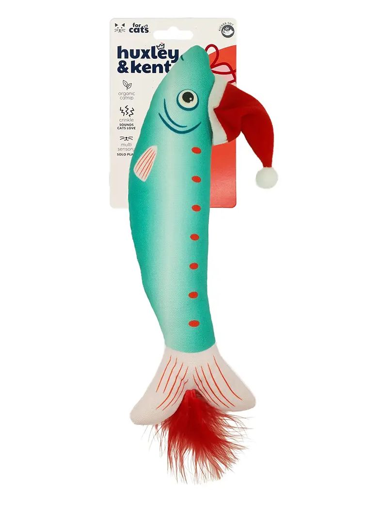 Huxley &amp; Kent Merry Fishmas Sardine Cat Kicker Toy