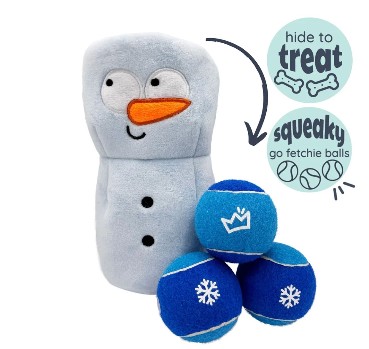 Huxley &amp; Kent Squeak N' Peak Snowman Dog Toy