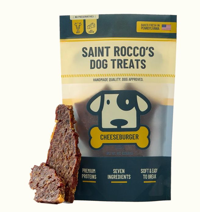 Saint Rocco Dog Treats Singles- Cheeseburger