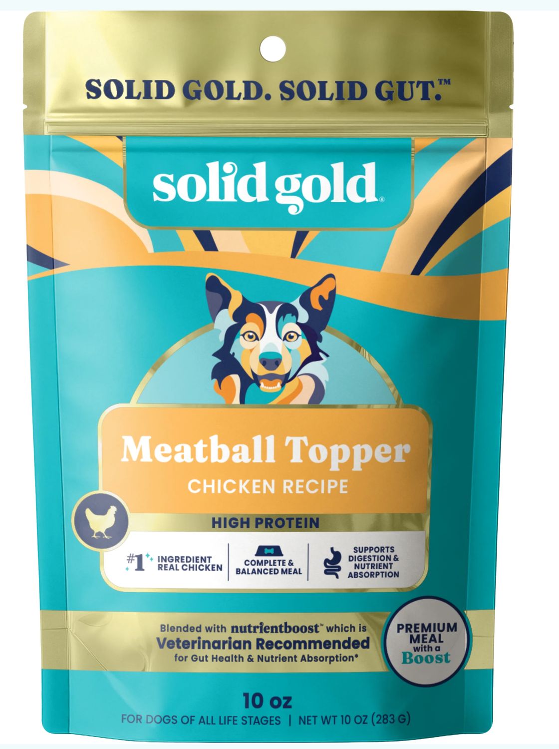 Solid Gold Chicken Meatball Topper for Dogs 10oz