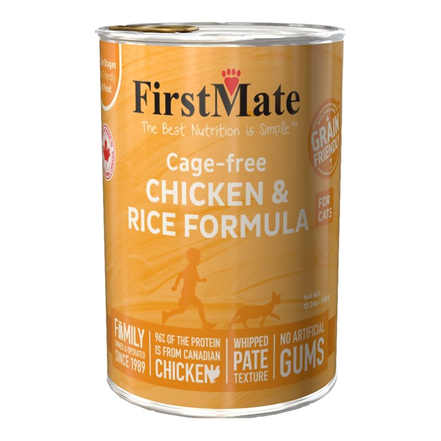 FirstMate Chicken &amp; Rice  Formula Canned Cat Food 12.2 oz