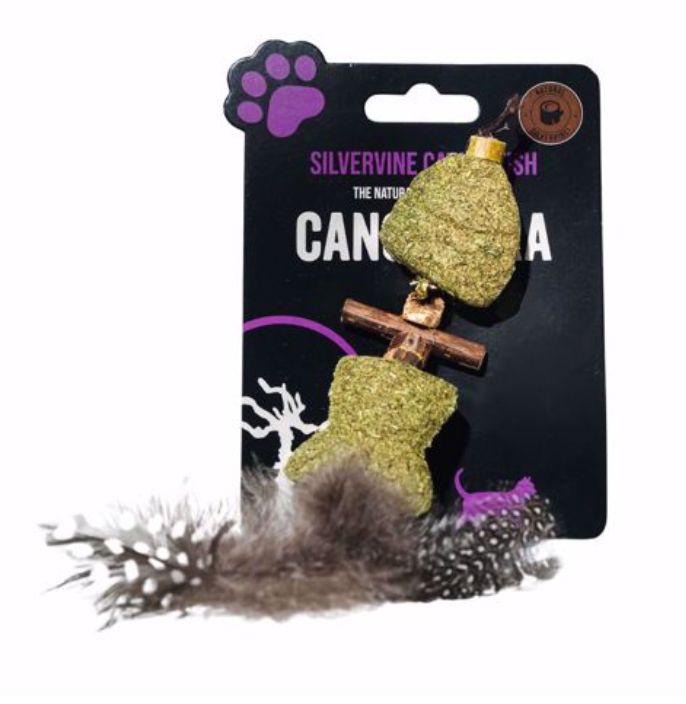 Canophera Fish w Silvervine &amp; Feathers Cat Toy
