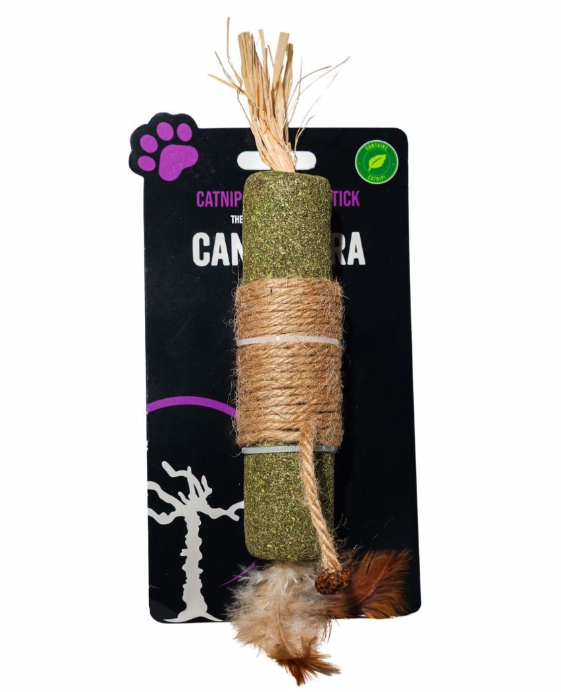 Canophera Catnip Stick w Feathers Cat Toy