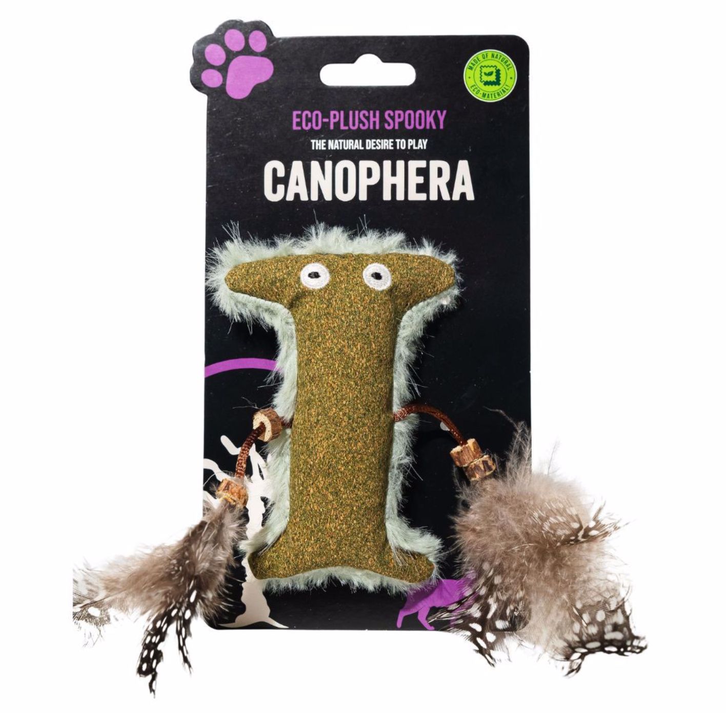Canophera Spooky W Feather Plush Cat Toy