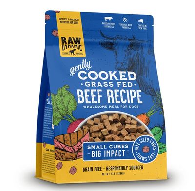 Raw Dynamic Frozen Gently Cooked Beef Recipe for Dogs  2.5lb