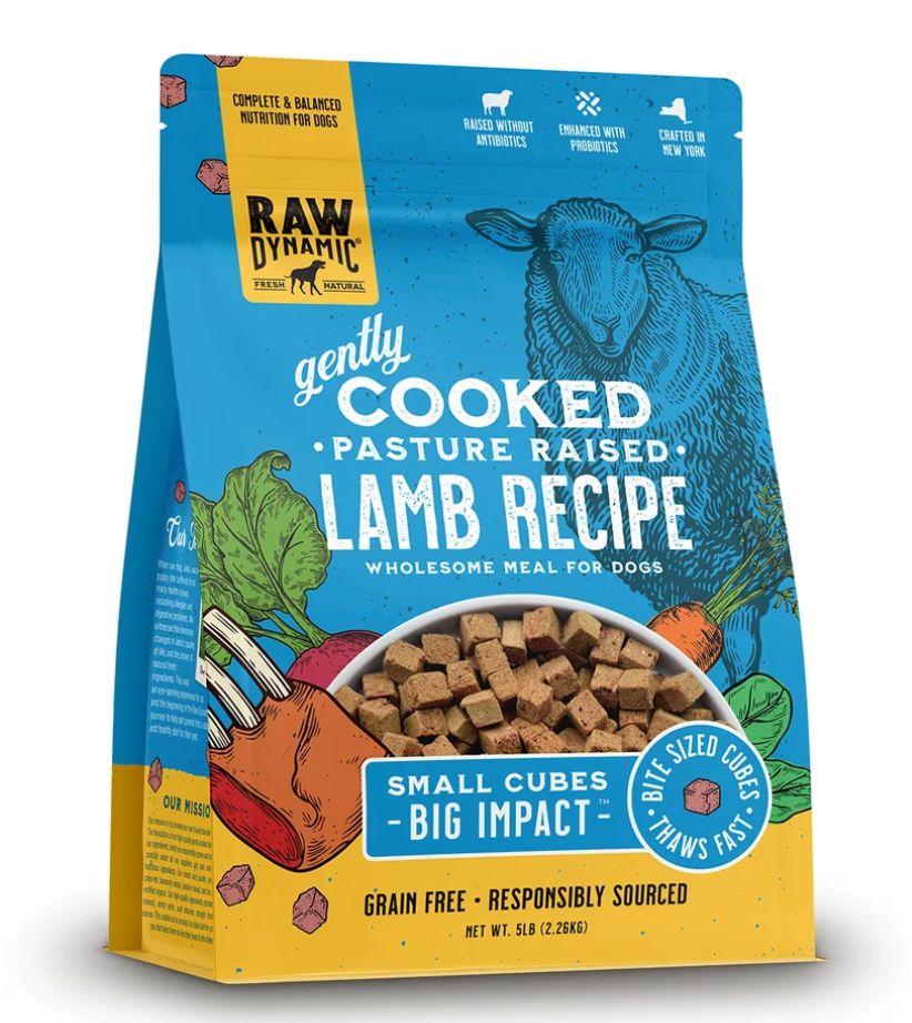 Raw Dynamic Frozen Gently Cooked Lamb Recipe for Dogs 2.5lb