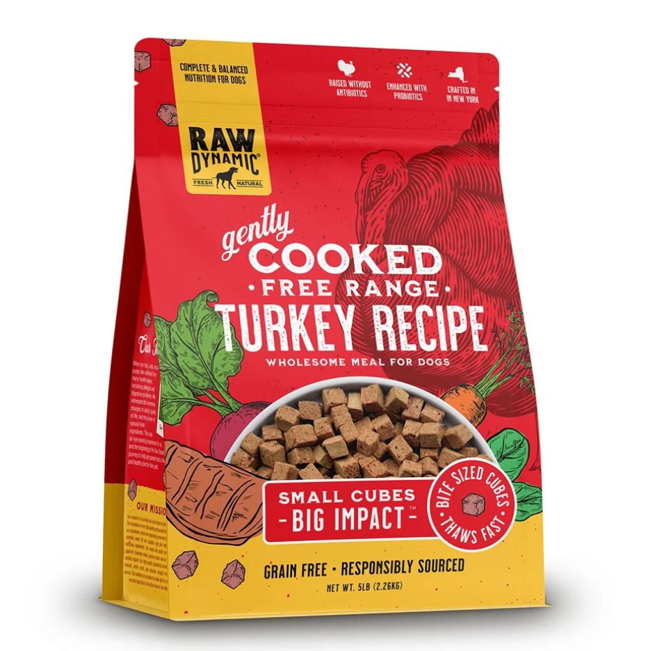 Raw Dynamic Frozen Gently Cooked Turkey Recipe for Dogs 2.5lb