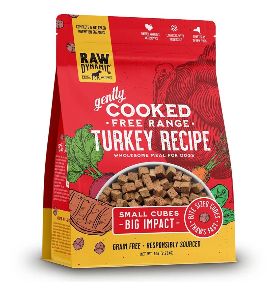 Raw Dynamic Frozen Gently Cooked Turkey Recipe for Dogs 5lb