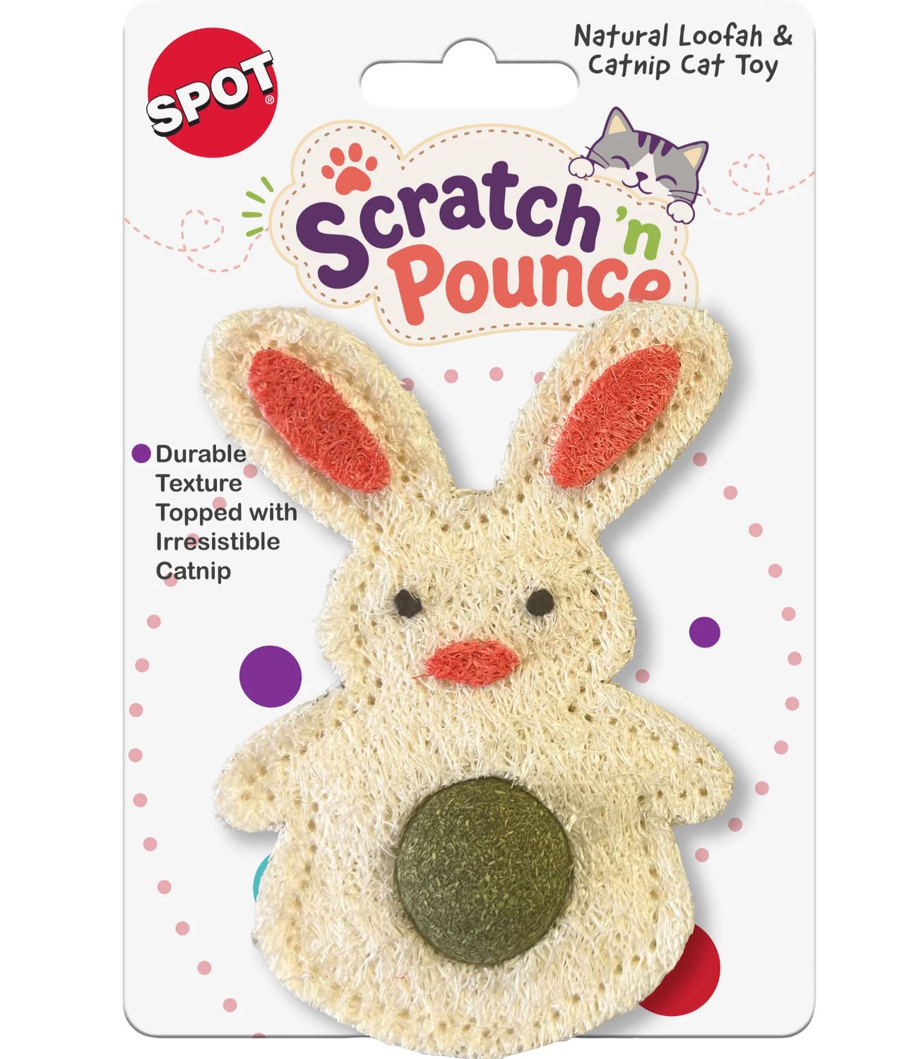 Ethical Pet SPOT Scratch n' Pounce Catnip Rabbit Cat Toy