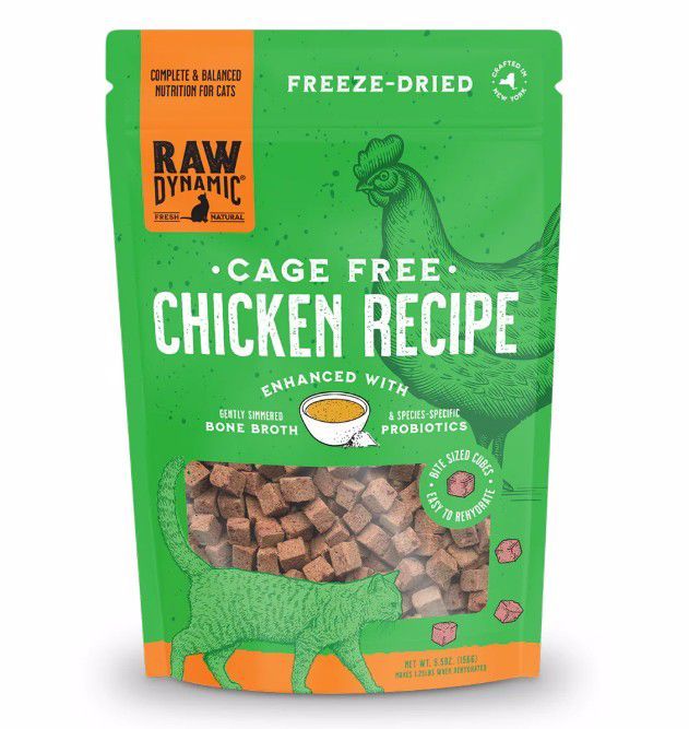 Raw Dynamic Freeze-Dried Chicken Enhanced Recipe Cat Food 5.5oz