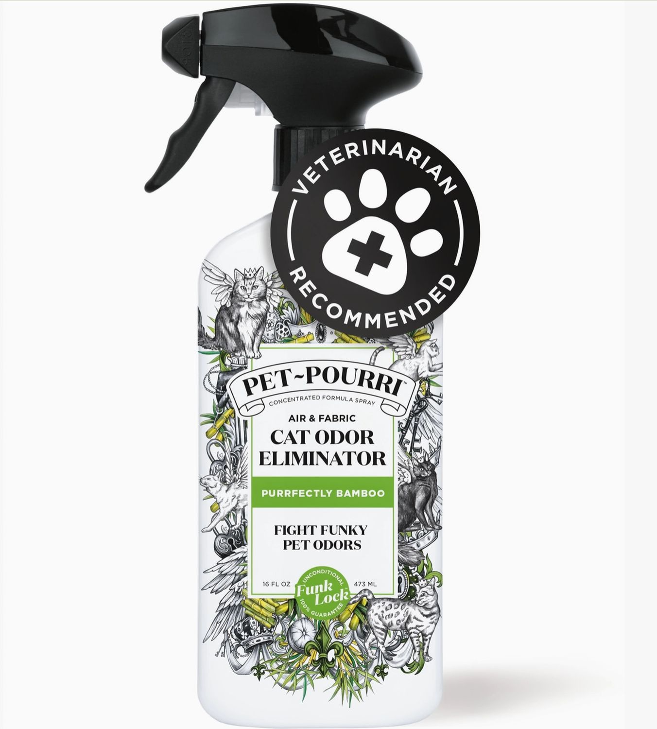 Pet-Pourri Cat Purrfectly Bamboo Air+Fabric Refresher Spray 16oz