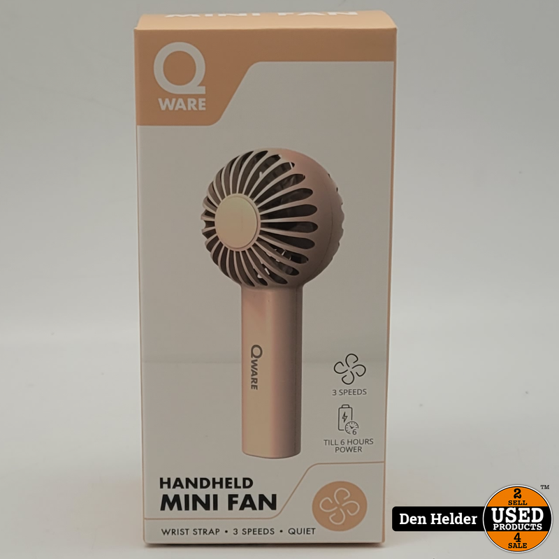 Qware Mini Handheld Fan - Nieuw in Doos