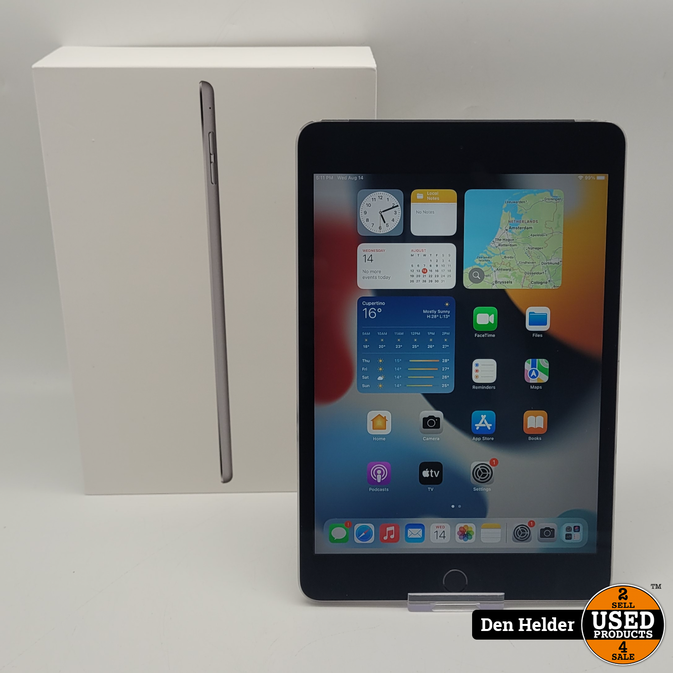 Apple iPad Mini 4 128GB Wifi + Cellular iOS 1 - In Nette Staat