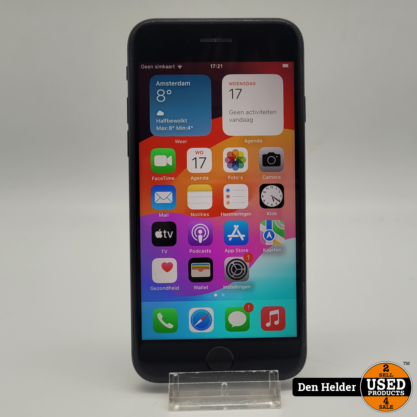 Apple iPhone SE 2020 64GB iOS 17 Accu 78% Zwart - In Nette Staat