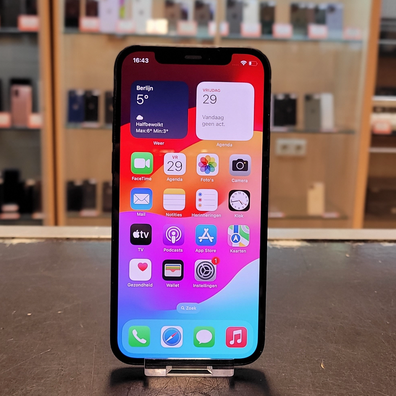 Apple iPhone 12 64GB Accu 83% iOS 18 | Black - In Nette Staat