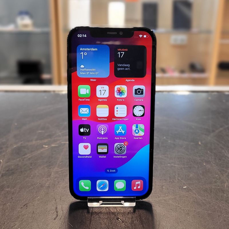 Apple iPhone 12 128GB Accu 89% Zwart - In Goede Staat