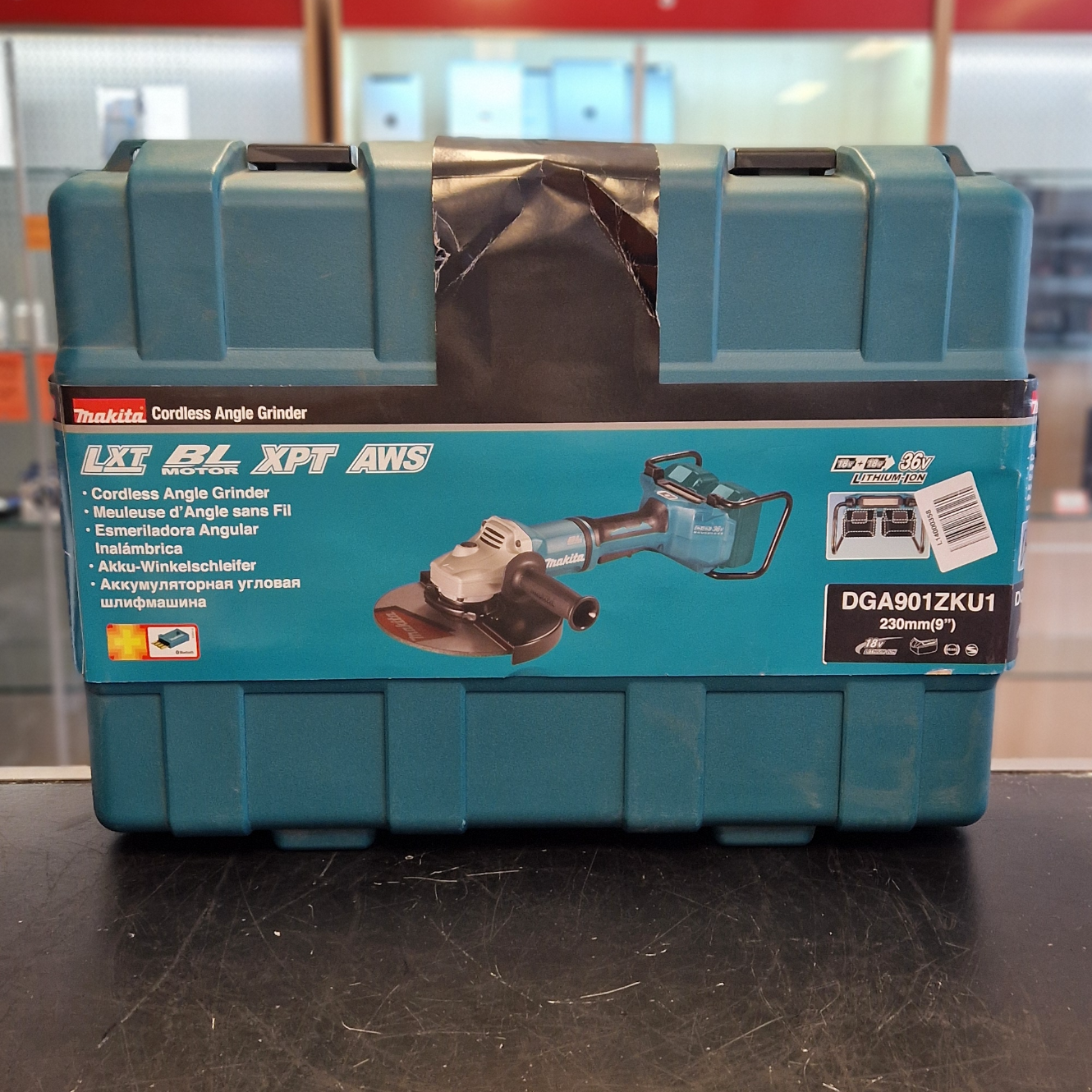 Makita DGA901ZKU1 Accu Haakse Slijper 230mm 2x18V Basic Body in Koffer - Nieuw in Doos