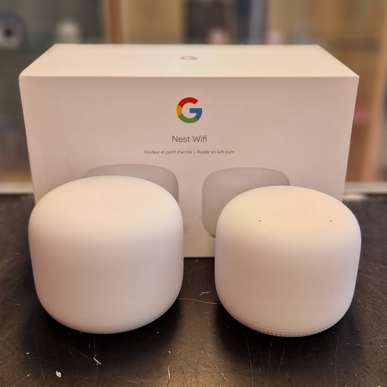 Google Nest Wifi Smart Speakers 2-set - In Nette Staat