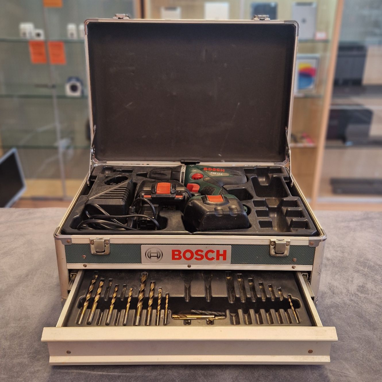 Bosch PSR 12-2 Boormachine Set + Extra Accu + Boortjes - In Nette Staat