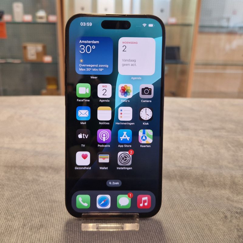 Apple iPhone 15 Pro 128GB Accu 88% iOS 18 | Blue Titanium - In Nette Staat