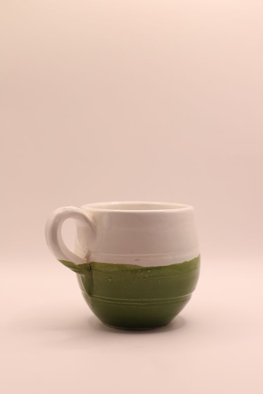 keramische mok - Wit/Groen