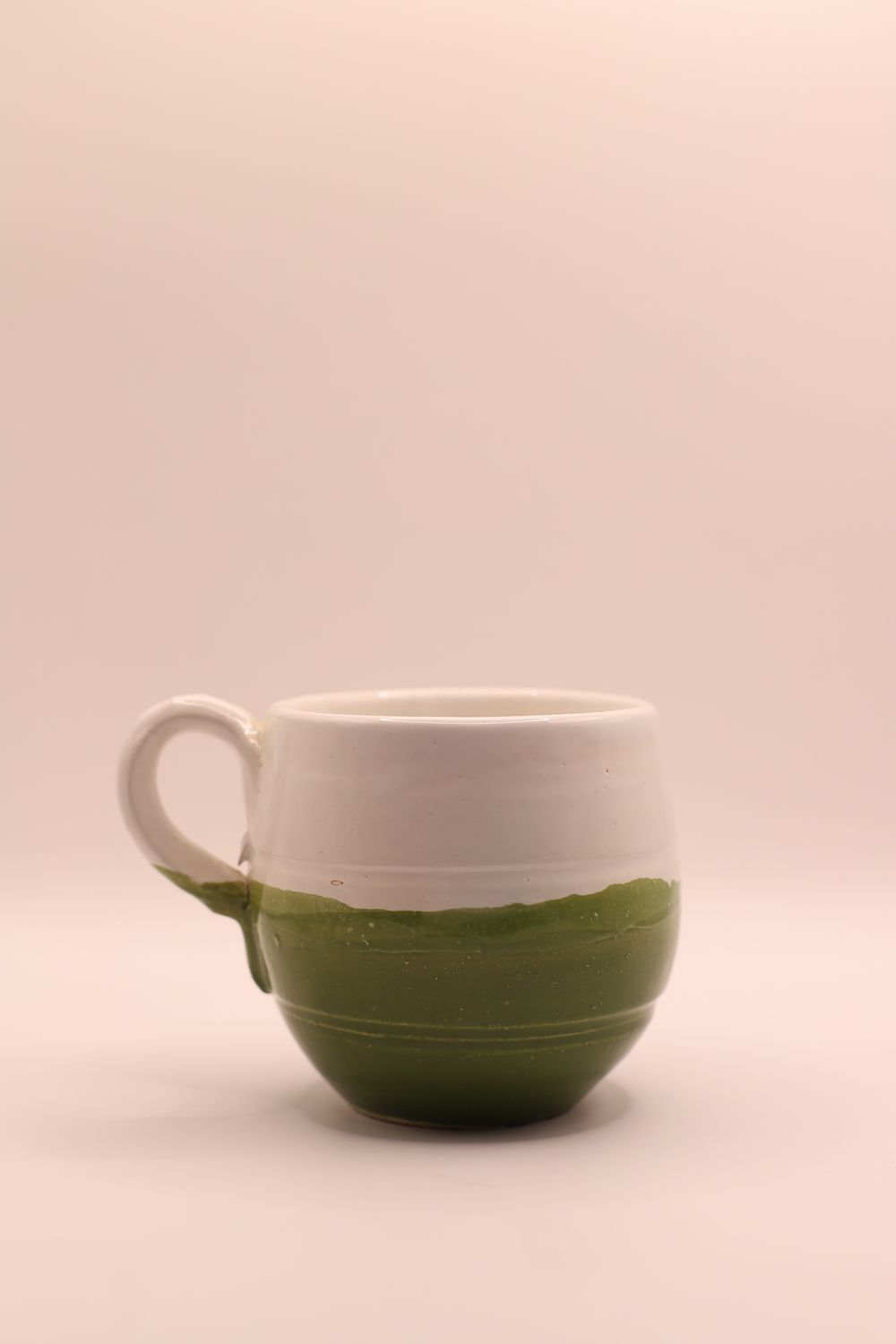 keramische mok - Wit/Groen