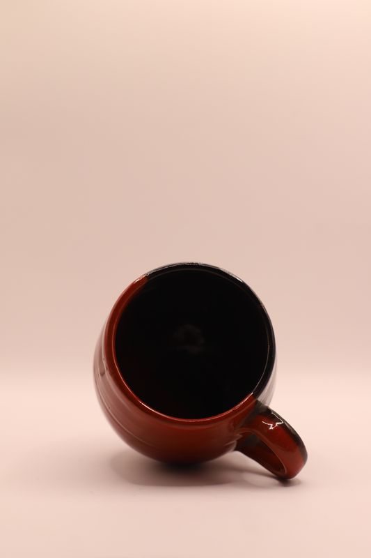keramische mok - Rood/Zwart