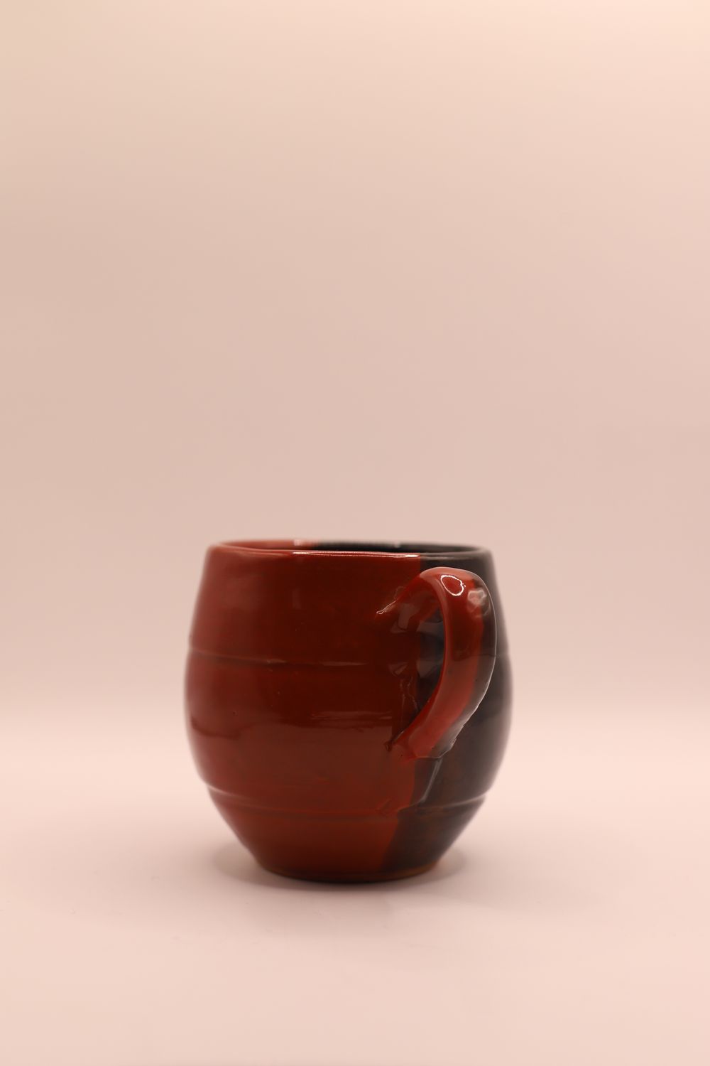 keramische mok - Rood/Zwart