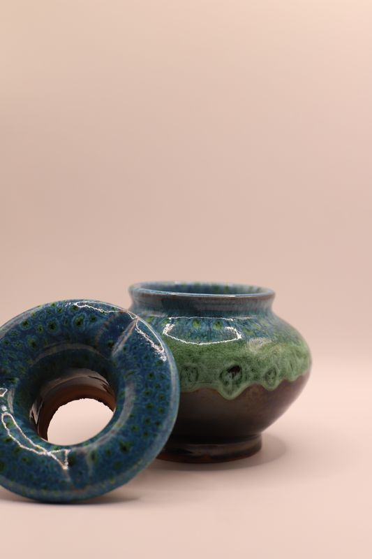 Asbak - Blauw/Bruin
