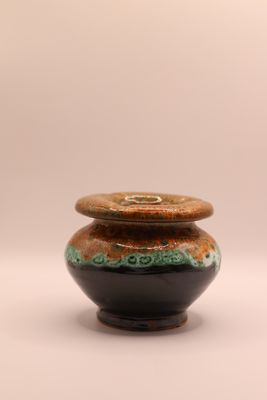 Asbak - Oranje/Groen/zwart