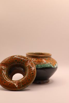 Asbak - Oranje/Groen/zwart