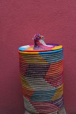 Gekleurde opbergmand