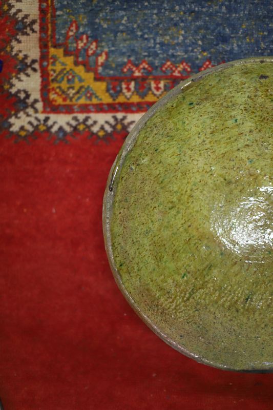 Tamegroute serveerschaal geel