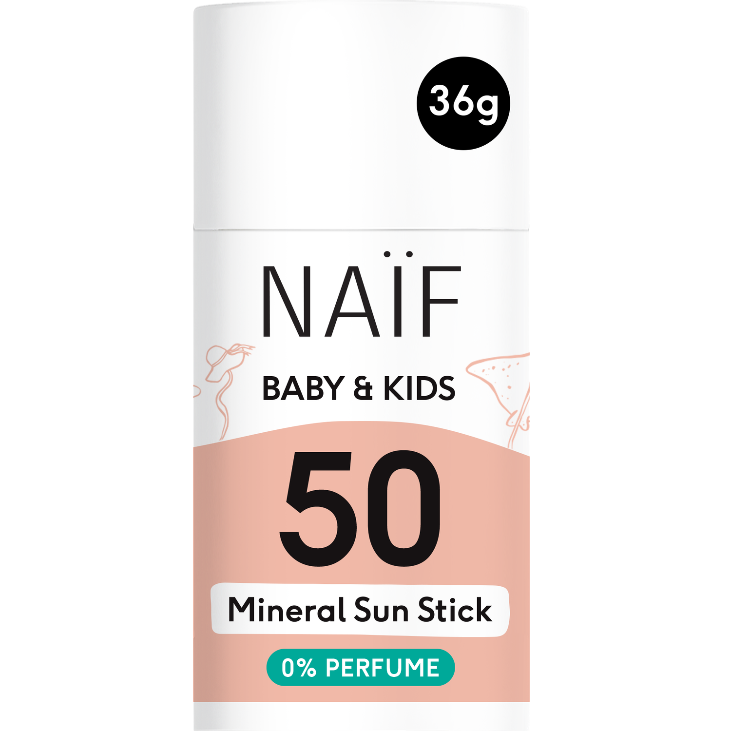 Naïf Zonnebrand stick SPF50 0% parfum