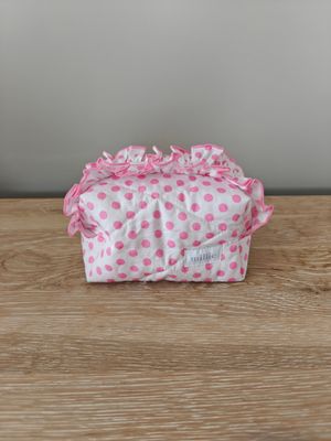 Millie toilettas klein ruffle bolletjes roze