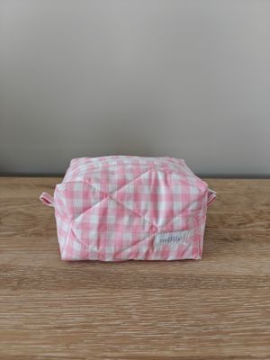 Millie toilettas klein ruitjes roze