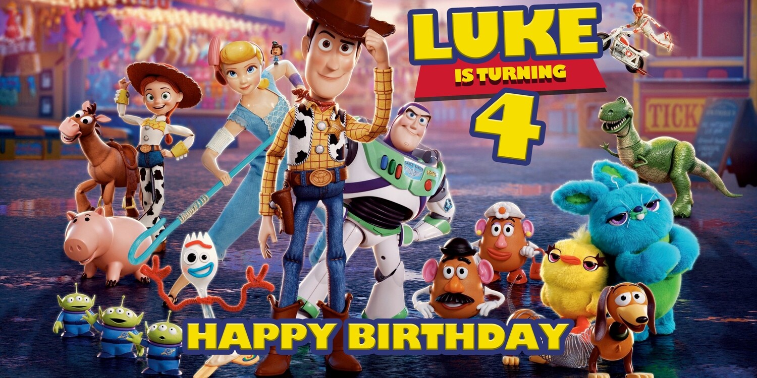 Custom Toy Story Birthday Banner