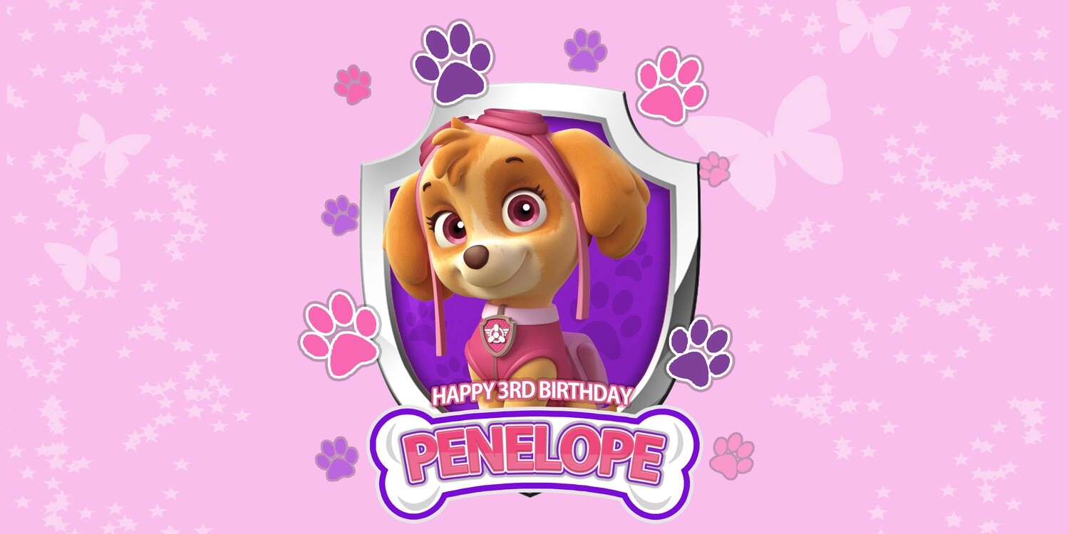 Custom Sky Birthday Banner